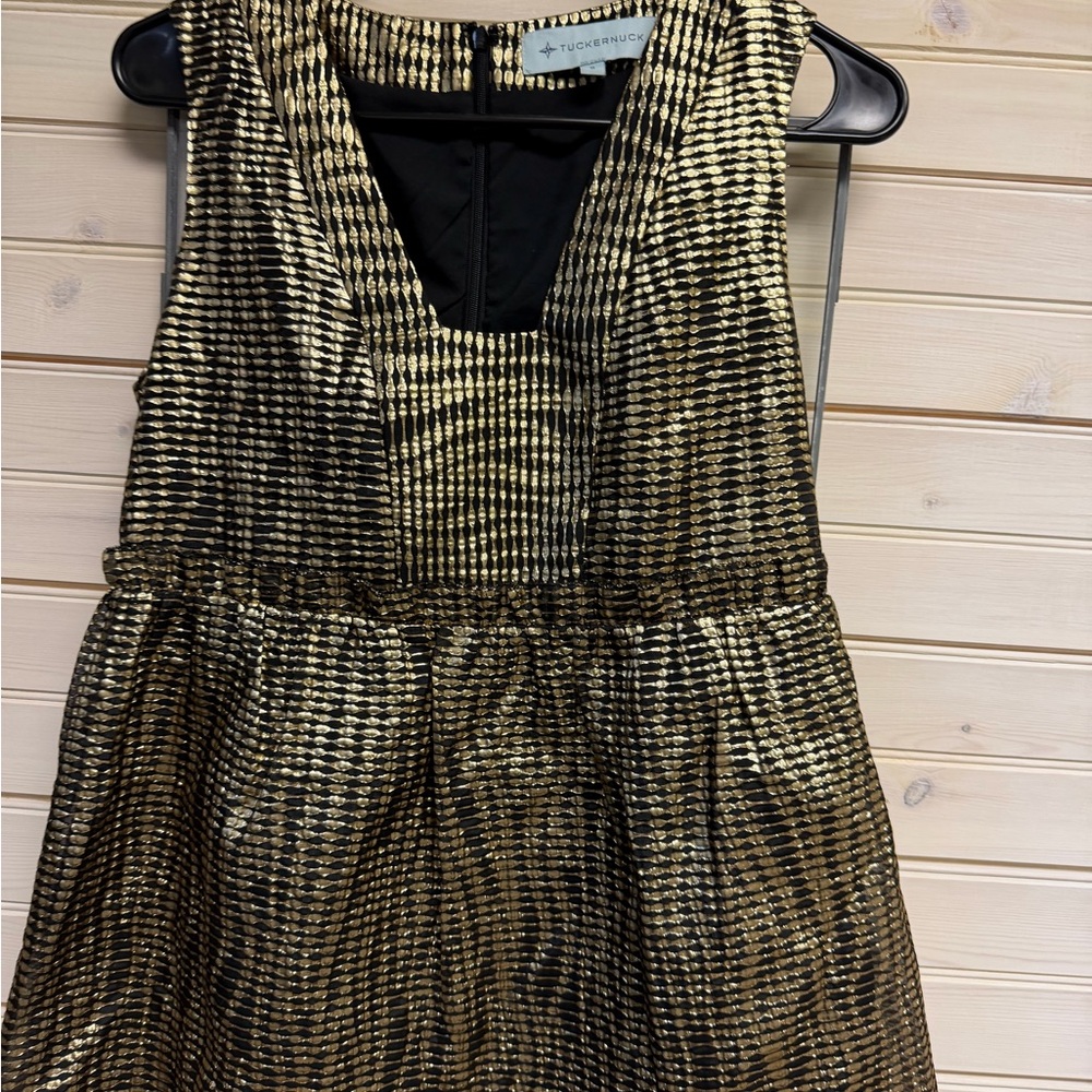 Tuckernuck Shimmering Gold and Black Top